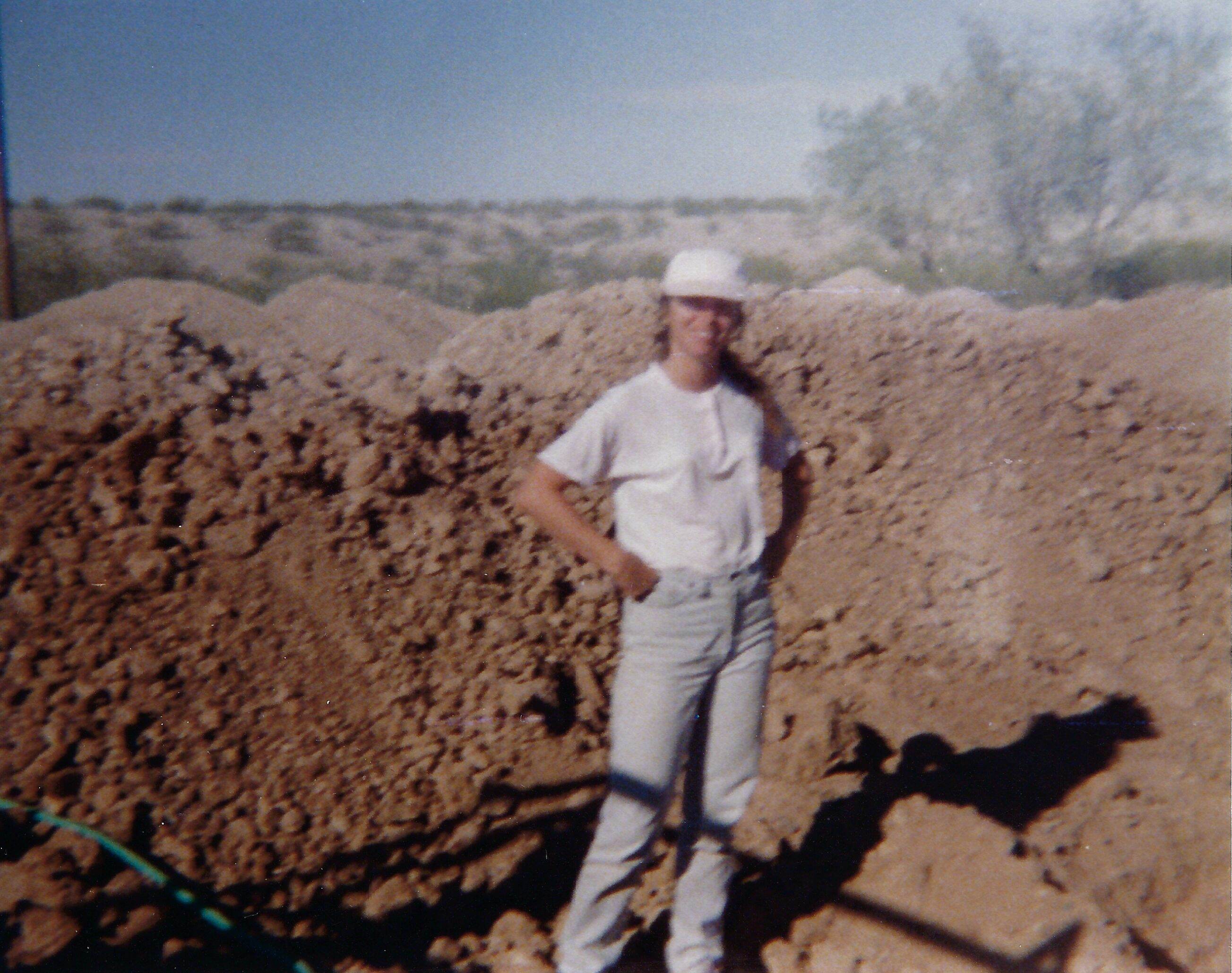Mom working on the Arlington property